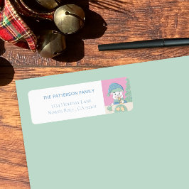 ポーラベアクブ食べのクリスマスクッキー ラベル