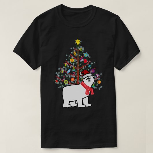 ポーラベアクリスマス心温まる動物愛好家 Tシャツ (デザイン正面)