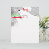 ポーラベアシェフクリスマスホリデーメニューのレターヘッド (スタンド正面)