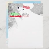 ポーラベアシェフクリスマスホリデーメニューのレターヘッド (正面/裏面)