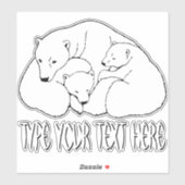 ポーラベアステッカーカスタムズベアキュブデカール シール (シート)