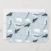 ポーラベアスノーグローブグレークリスマスホリデーフォト 招待状 (裏面)