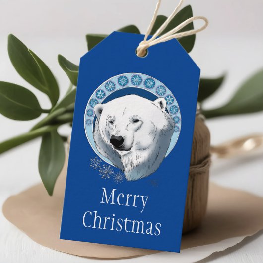 ポーラベアスノーフレークアールヌーボー ギフトタグ