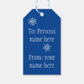 ポーラベアスノーフレークアールヌーボー ギフトタグ (裏面)