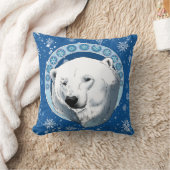 ポーラベアスノーフレークアールヌーボー クッション (ブランケット)