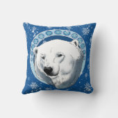 ポーラベアスノーフレークアールヌーボー クッション (裏面)