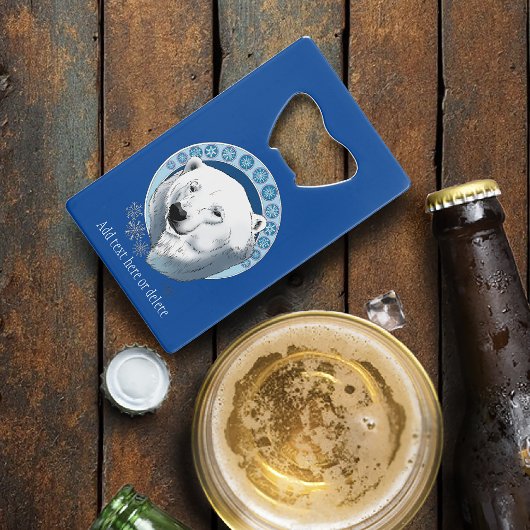 ポーラベアスノーフレークアールヌーボー クレジットカード栓抜き