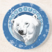 ポーラベアスノーフレークアールヌーボー コースター (正面)