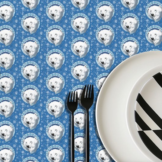 ポーラベアスノーフレークアールヌーボー テーブルクロス