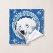 ポーラベアスノーフレークアールヌーボー バスタオルセット (ウォッシュタオル)