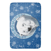 ポーラベアスノーフレークアールヌーボー バスマット (正面縦)