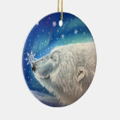 ポーラベアスノーフレークオーナメント セラミックオーナメント (右)