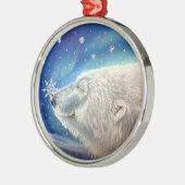 ポーラベアスノーフレークオーナメント メタルオーナメント (左)