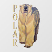 ポーラベアデカールパーソナライズされたベアアート ウィンドウサイン (シート)