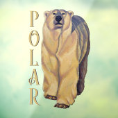 ポーラベアデカールパーソナライズされたベアアート ウィンドウサイン (シート3)