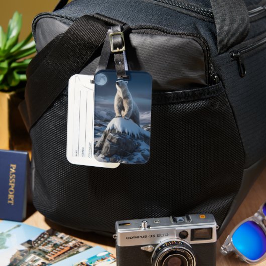 ポーラベアトップハイツ霜の降りたー ラゲッジタグ (正面&裏面)