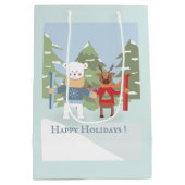 ポーラベアトナディアフレンズホリデーブルー抱き枕 ミディアムペーパーバッグ (裏面)