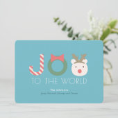 ポーラベアトナディアヘッドピースブルークリスマスカード シーズンカード (スタンド正面)