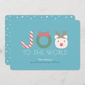 ポーラベアトナディアヘッドピースブルークリスマスカード シーズンカード (正面/裏面)