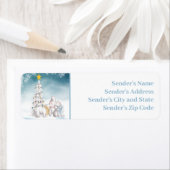 ポーラベアトリオクリスマス差出人住所ラベル ラベル (インサイチュ)