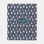 ポーラベアハグスクリスマスイヤーID851 フリースブランケット (正面)