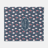 ポーラベアハグスクリスマスイヤーID851 フリースブランケット (正面(横))