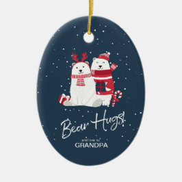 ポーラベアハグ写真テンプレートID851 セラミックオーナメント