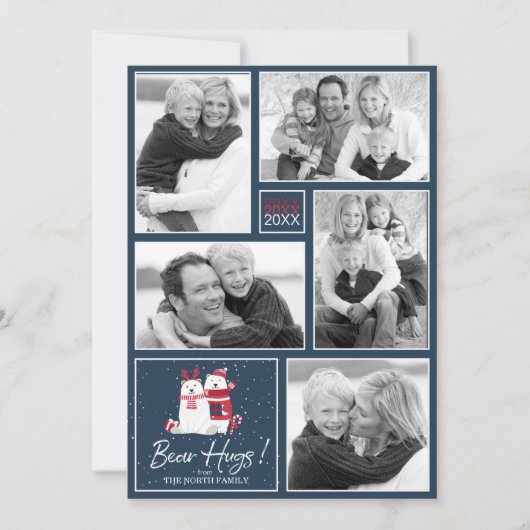 ポーラベアハグ写真テンプレートID851 招待状 (正面)