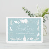 ポーラベアブルー誕生日サンキューカード シーズンカード (スタンド正面)