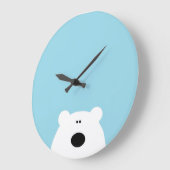 ポーラベアブルー ラージ壁時計 (傾斜)