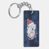 ポーラベアベビーハットバードクリスマスジョイ キーホルダー (正面左)