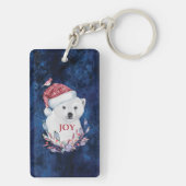 ポーラベアベビーハットバードクリスマスジョイ キーホルダー (裏面)
