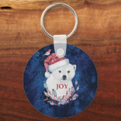 ポーラベアベビーハットバードクリスマスジョイ キーホルダー (裏面)