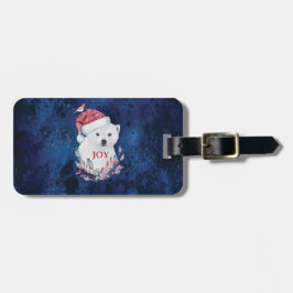 ポーラベアベビーハットバードクリスマスジョイ ラゲッジタグ