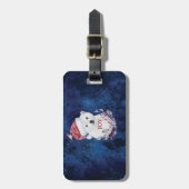 ポーラベアベビーハットバードクリスマスジョイ ラゲッジタグ (正面縦)