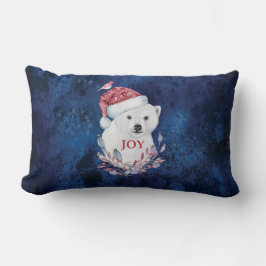 ポーラベアベビーハットバードクリスマスジョイ ランバークッション