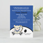 ポーラベアホッケースポーツベビーシャワー 招待状 (スタンド正面)