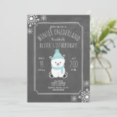 ポーラベアボーイ冬ワンダーランド誕生日パーティー 招待状 (スタンド正面)