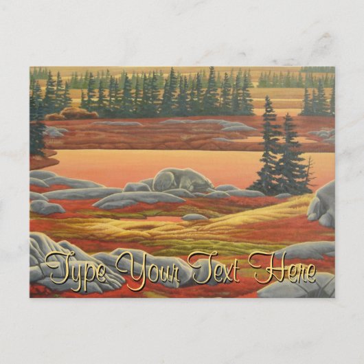 ポーラベアポストカードオータムベアアートポストカード ポストカード (正面)