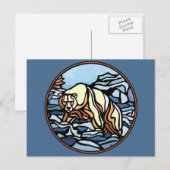 ポーラベアポストカード先住民ベアアートポストカード ポストカード (正面/裏面)