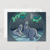 ポーラベアポストカード先住民ベアアートポストカード ポストカード (正面/裏面)