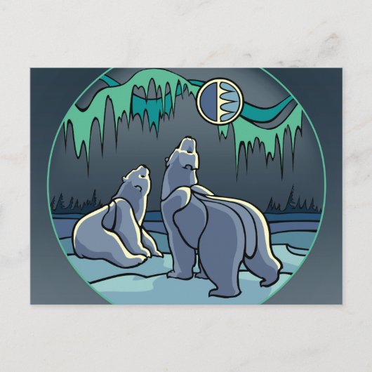 ポーラベアポストカード先住民ベアアートポストカード ポストカード (正面)