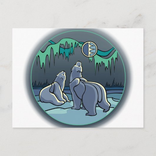 ポーラベアポストカード先住民ベアアートポストカード ポストカード (正面)