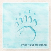 ポーラベアポープリント ガラスコースター (正面)