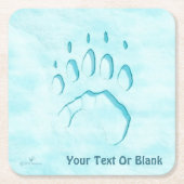 ポーラベアポープリント スクエアペーパーコースター (正面)