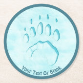 ポーラベアポープリント ラウンドペーパーコースター (正面)