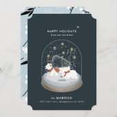 ポーラベアーズスノーグローブホリデームービングアナウンスメント 招待状 (正面/裏面)