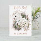 ポーラベアーズベイリークリスマスネームラグジュアリー実在 箔シーズンカード (立ち正面)