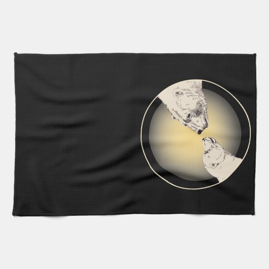 ポーラベアータオル母とカッブベアティータオル キッチンタオル (横)