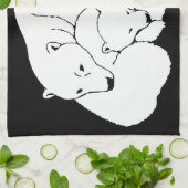 ポーラベアータオル母とカブお茶タオル キッチンタオル (折り畳み)